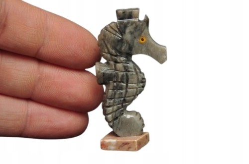 * STEATYT KAMIEŃ MYDLANY KONIK MORSKI KOŃ FIGURKA JAKO OZDOBA NR 56 *