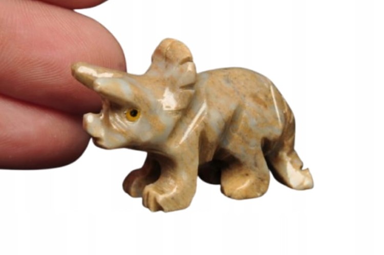 * STEATYT KAMIEŃ MYDLANY DINOZAUR TRICERATOPS DOBRA JAKOŚĆ NR 57 *