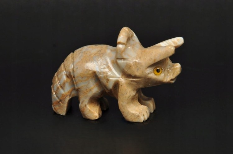 * STEATYT KAMIEŃ MYDLANY DINOZAUR TRICERATOPS DOBRA JAKOŚĆ NR 57 *