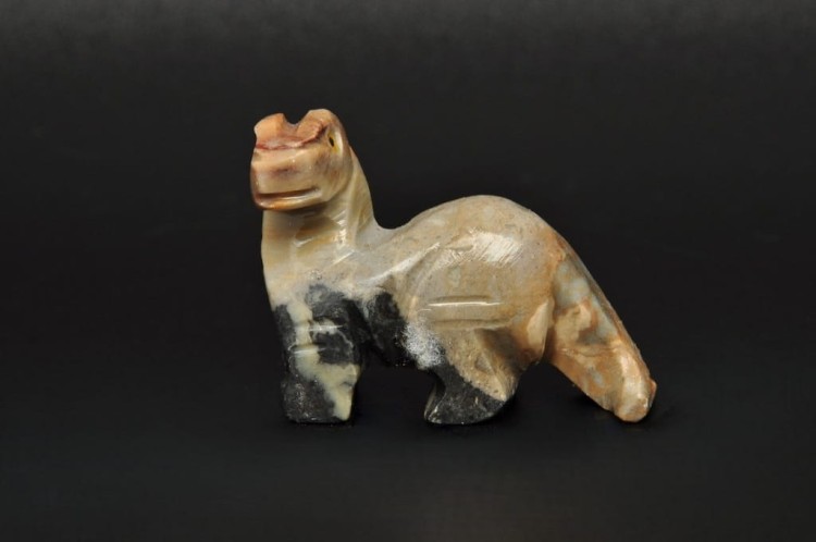 * STEATYT KAMIEŃ MYDLANY DINOZAUR WIELOKOLOROWY MINERAŁ FIGURKA NR 58 *