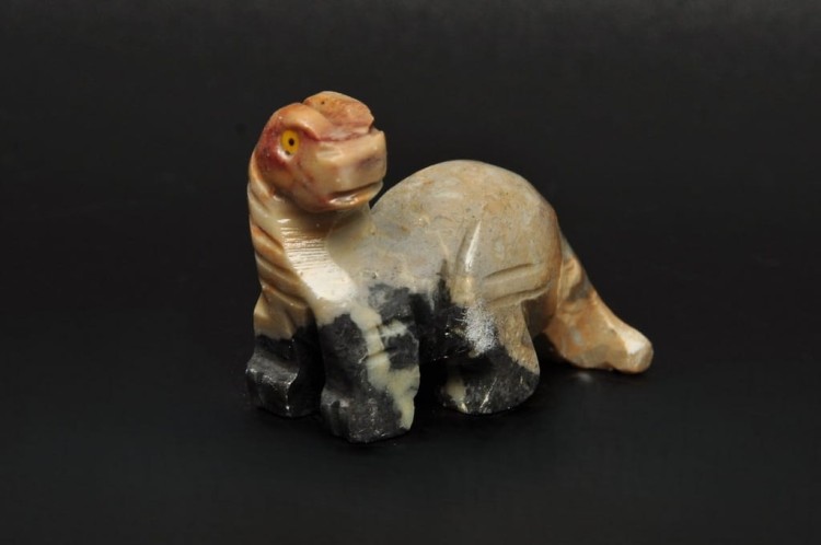 * STEATYT KAMIEŃ MYDLANY DINOZAUR WIELOKOLOROWY MINERAŁ FIGURKA NR 58 *