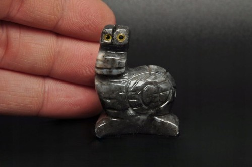 * STEATYT KAMIEŃ MYDLANY PERU ŚLIMAK SZARY MINERAŁ NA OZDOBĘ NR 74 *