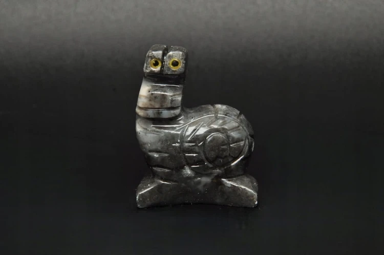 * STEATYT KAMIEŃ MYDLANY PERU ŚLIMAK SZARY MINERAŁ NA OZDOBĘ NR 74 *