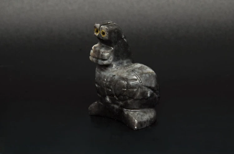 * STEATYT KAMIEŃ MYDLANY PERU ŚLIMAK SZARY MINERAŁ NA OZDOBĘ NR 74 *