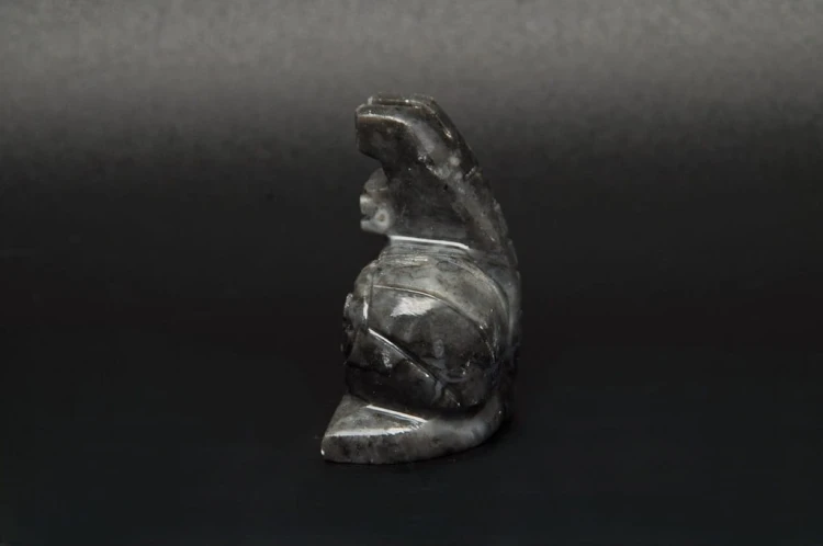 * STEATYT KAMIEŃ MYDLANY PERU ŚLIMAK SZARY MINERAŁ NA OZDOBĘ NR 74 *