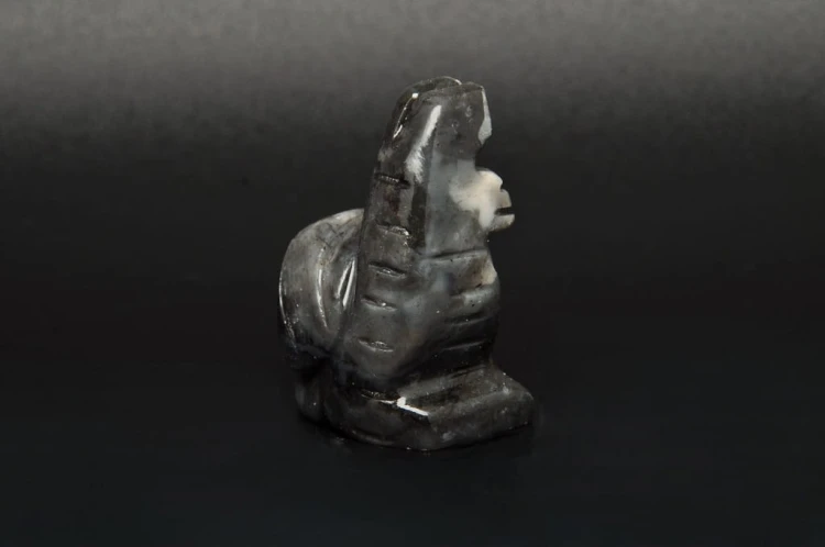 * STEATYT KAMIEŃ MYDLANY PERU ŚLIMAK SZARY MINERAŁ NA OZDOBĘ NR 74 *