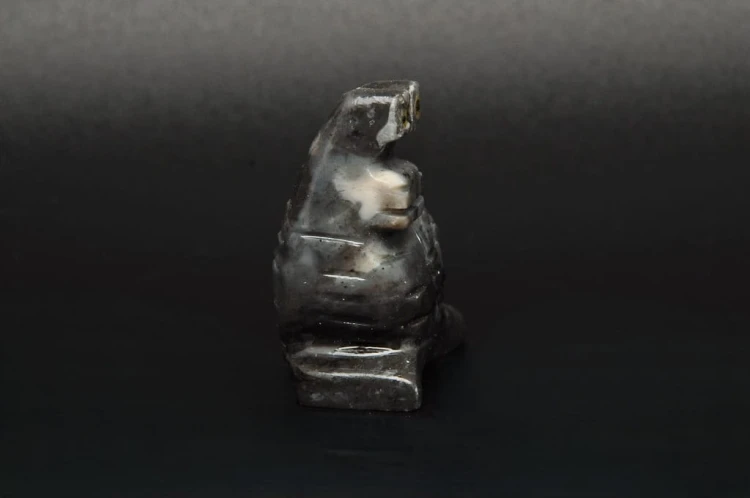 * STEATYT KAMIEŃ MYDLANY PERU ŚLIMAK SZARY MINERAŁ NA OZDOBĘ NR 74 *