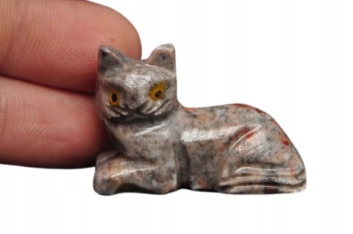 * STEATYT KAMIEŃ MYDLANY FIGURKA KOT DOBRA JAKOŚĆ KAMIEŃ NR 73 *