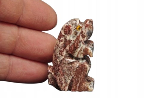 * STEATYT KAMIEŃ MYDLANY PERU FIGURKA PIES RZEŹBA PSA RĘKODZIEŁO NR 64 *