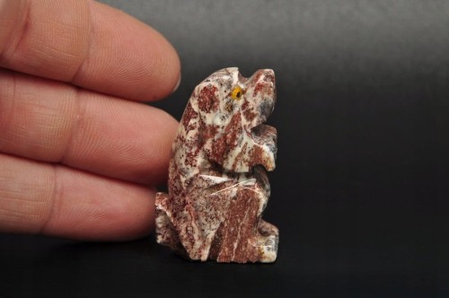 * STEATYT KAMIEŃ MYDLANY PERU FIGURKA PIES RZEŹBA PSA RĘKODZIEŁO NR 64 *