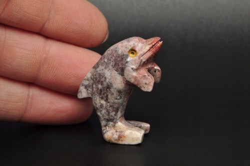 * STEATYT KAMIEŃ MYDLANY FIGURKA DELIFIN NATURALNY MINERAŁ NR 62 *