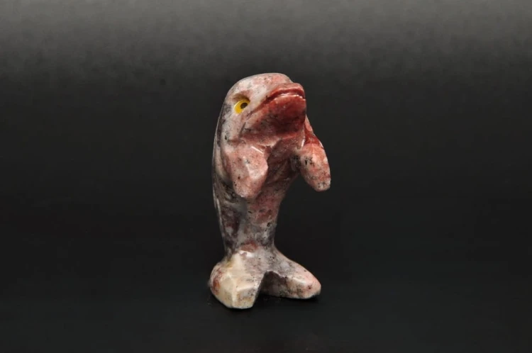 * STEATYT KAMIEŃ MYDLANY FIGURKA DELIFIN NATURALNY MINERAŁ NR 62 *