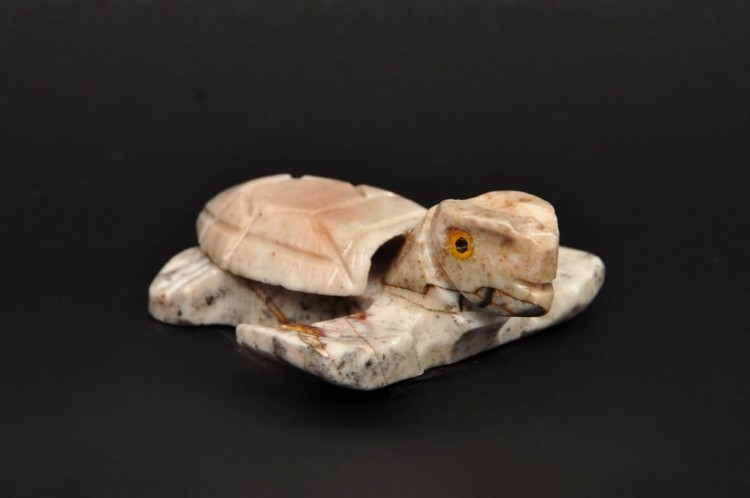 * STEATYT KAMIEŃ MYDLANY PERU ŻÓŁW ORYGINALNE RĘKODZIEŁO NR 105 *