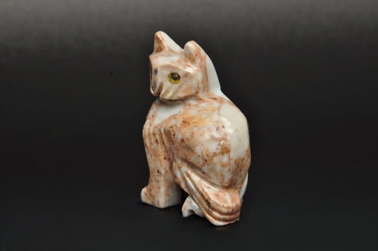 * STEATYT KAMIEŃ MYDLANY PERU KOT JASNA BARWA ELEGANCKA OZDOBA NR 100 *