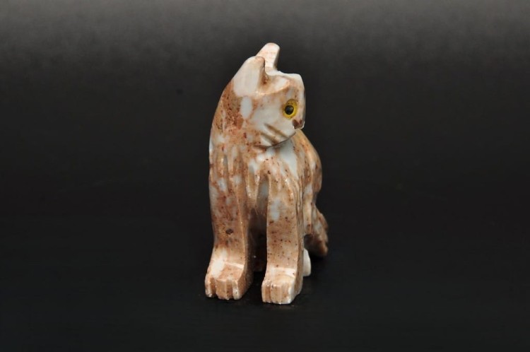 * STEATYT KAMIEŃ MYDLANY PERU KOT JASNA BARWA ELEGANCKA OZDOBA NR 100 *