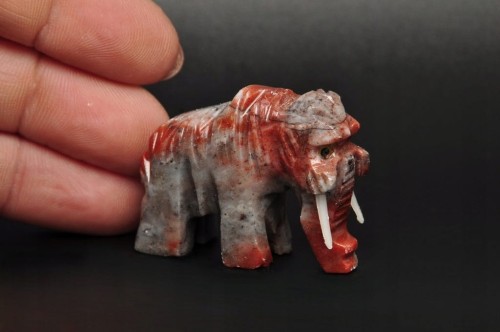 * STEATYT KAMIEŃ MYDLANY PERU MAMUT BRĄZOWY ODCIEŃ PRAWDZIWE RĘKODZIEŁO 99