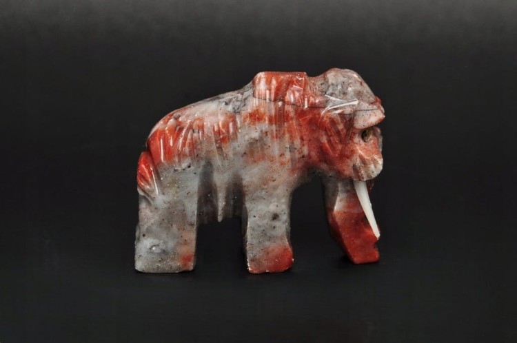 * STEATYT KAMIEŃ MYDLANY PERU MAMUT BRĄZOWY ODCIEŃ PRAWDZIWE RĘKODZIEŁO 99