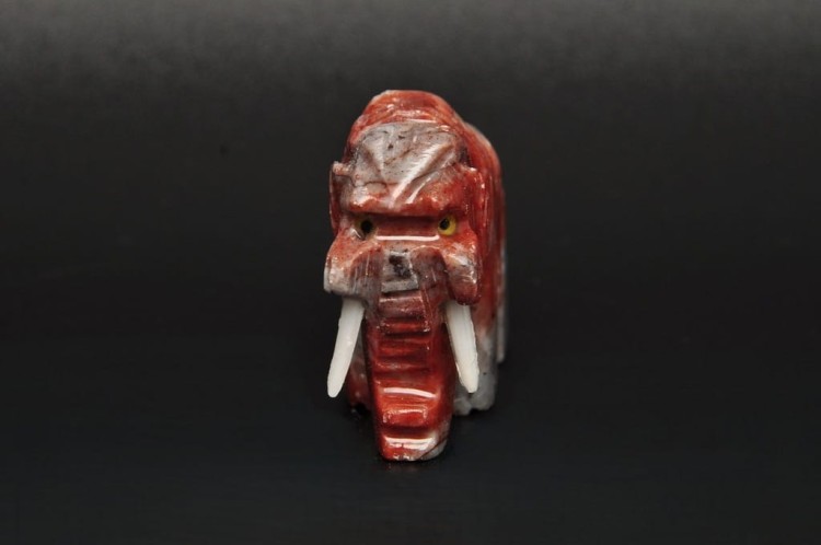 * STEATYT KAMIEŃ MYDLANY PERU MAMUT BRĄZOWY ODCIEŃ PRAWDZIWE RĘKODZIEŁO 99