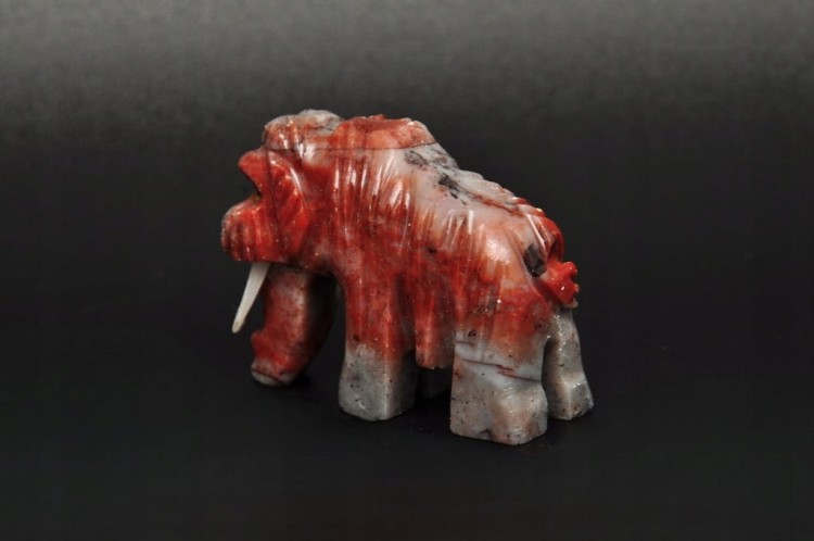 * STEATYT KAMIEŃ MYDLANY PERU MAMUT BRĄZOWY ODCIEŃ PRAWDZIWE RĘKODZIEŁO 99