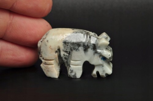 * STEATYT KAMIEŃ MYDLANY PERU HIPOPOTAM PRAWDZIWE RĘKODZIEŁO NR 97 *