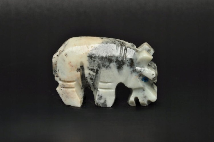 * STEATYT KAMIEŃ MYDLANY PERU HIPOPOTAM PRAWDZIWE RĘKODZIEŁO NR 97 *