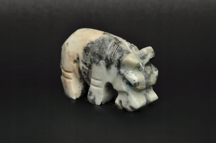 * STEATYT KAMIEŃ MYDLANY PERU HIPOPOTAM PRAWDZIWE RĘKODZIEŁO NR 97 *