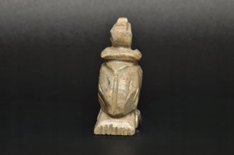 * STEATYT KAMIEŃ MYDLANY PERU FIGURKA BEŻOWY PTAK RĘKODZIEŁO NR 94 *