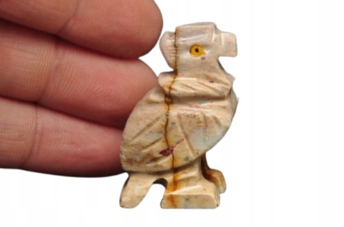 * STEATYT KAMIEŃ MYDLANY PERU FIGURKA PTAK DOBRA JAKOŚĆ MINERAŁ NR 92 *