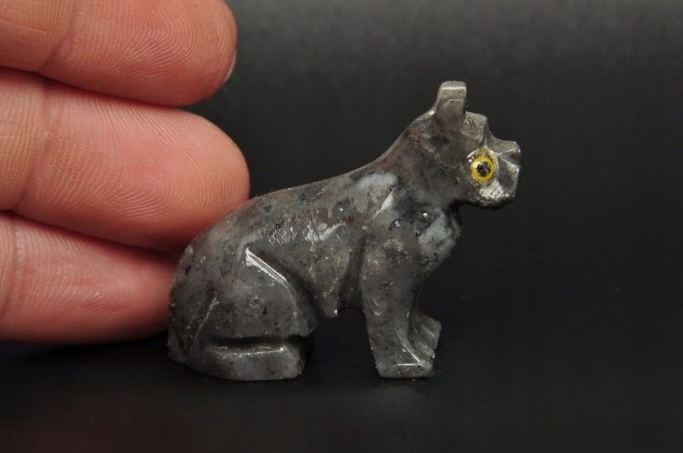 * STEATYT KAMIEŃ MYDLANY PERU FIGURKA PIES RĘKODZIEŁO NR 91 *