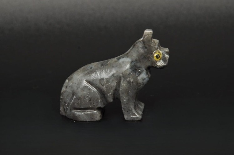 * STEATYT KAMIEŃ MYDLANY PERU FIGURKA PIES RĘKODZIEŁO NR 91 *