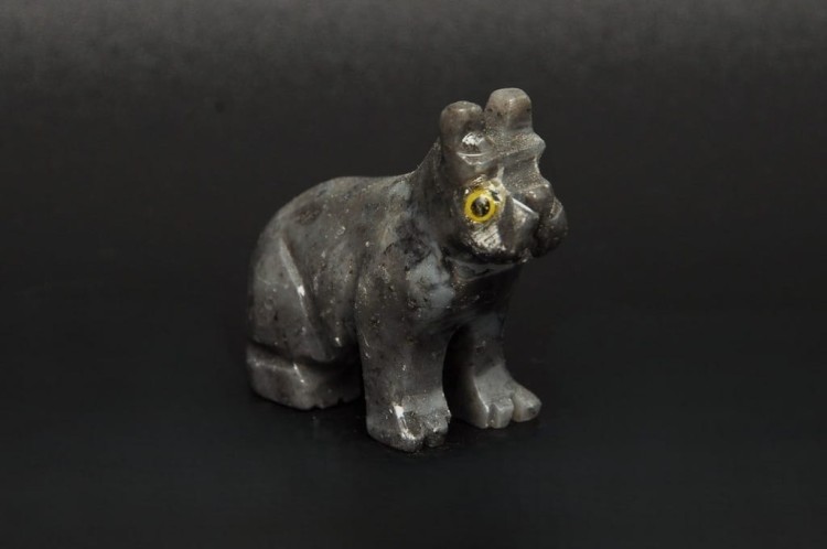 * STEATYT KAMIEŃ MYDLANY PERU FIGURKA PIES RĘKODZIEŁO NR 91 *