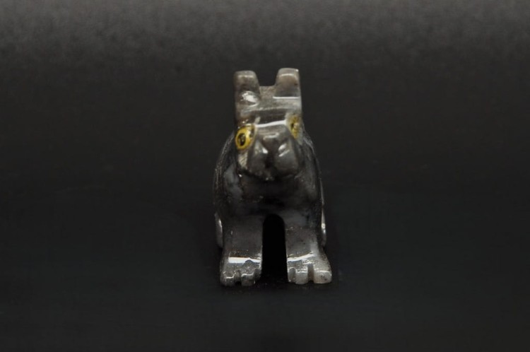 * STEATYT KAMIEŃ MYDLANY PERU FIGURKA PIES RĘKODZIEŁO NR 91 *