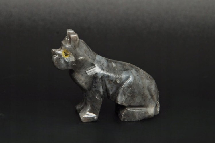 * STEATYT KAMIEŃ MYDLANY PERU FIGURKA PIES RĘKODZIEŁO NR 91 *