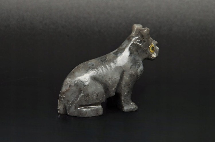 * STEATYT KAMIEŃ MYDLANY PERU FIGURKA PIES RĘKODZIEŁO NR 91 *