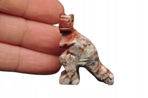 * STEATYT KAMIEŃ MYDLANY PERU DINOZAUR FANTASTYCZNY PRZEKRÓJ NR 87 *