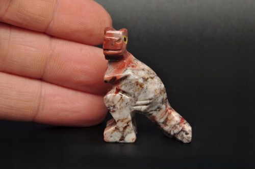 * STEATYT KAMIEŃ MYDLANY PERU DINOZAUR FANTASTYCZNY PRZEKRÓJ NR 87 *