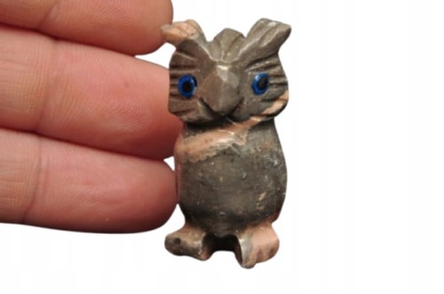 * STEATYT KAMIEŃ MYDLANY PERU PIĘKNA SOWA DO KOLEKCJI OKAZ NR 86 *