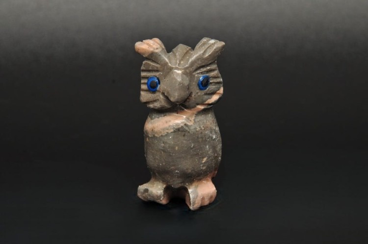 * STEATYT KAMIEŃ MYDLANY PERU PIĘKNA SOWA DO KOLEKCJI OKAZ NR 86 *