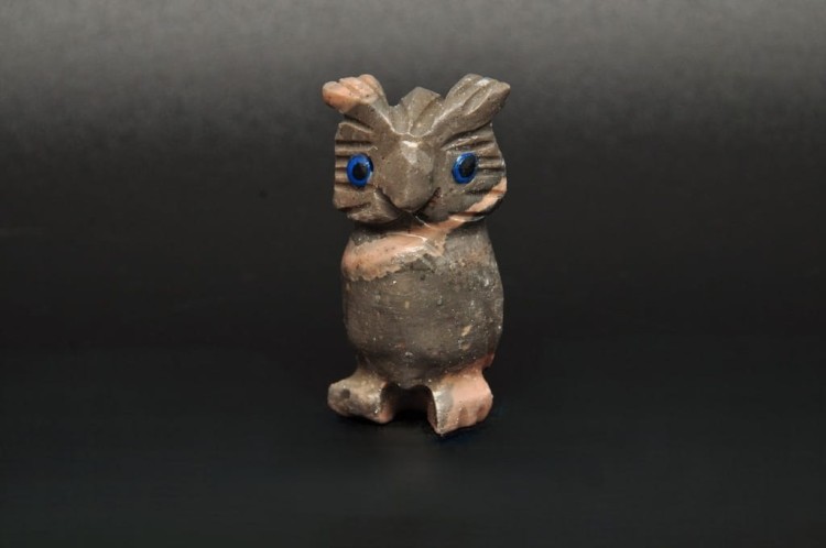 * STEATYT KAMIEŃ MYDLANY PERU PIĘKNA SOWA DO KOLEKCJI OKAZ NR 86 *