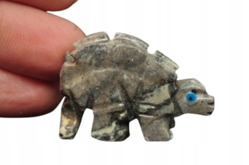 * STEATYT KAMIEŃ MYDLANY PERU DINOZAUR MINERAŁ NATURALNY RĘKODZIEŁO NR 83 *