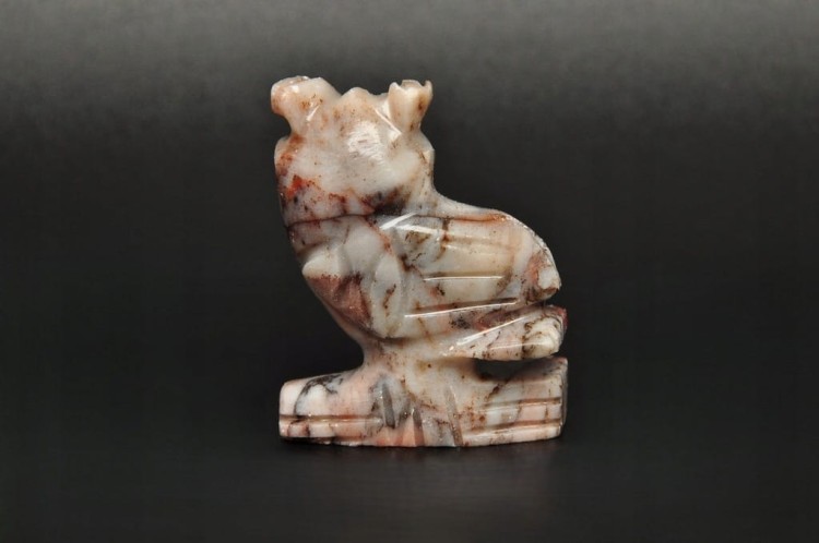 * STEATYT KAMIEŃ MYDLANY PERU SOWA ZWIERZE PIĘKNA FIGURKA Z MINERAŁU NR 81