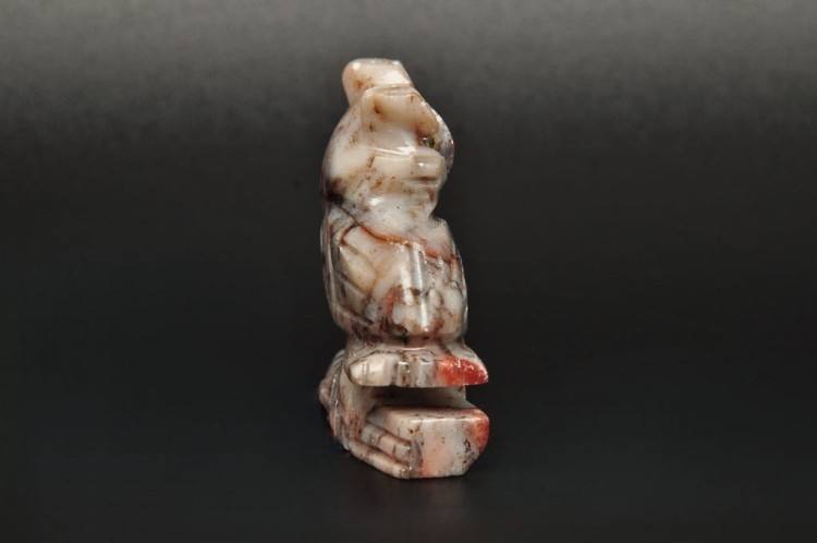 * STEATYT KAMIEŃ MYDLANY PERU SOWA ZWIERZE PIĘKNA FIGURKA Z MINERAŁU NR 81