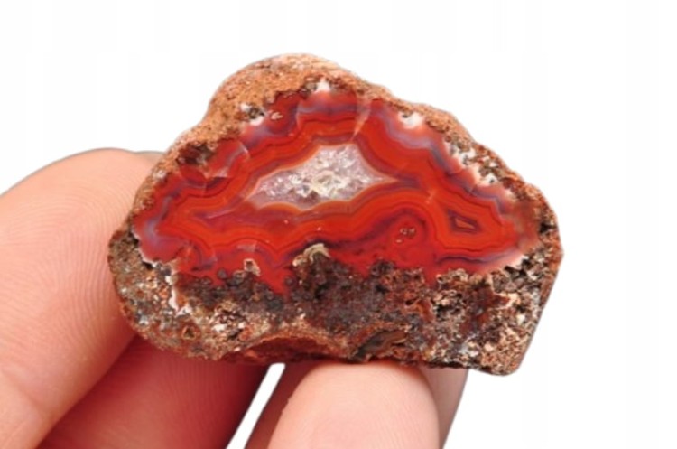 * AGAT ALIMAJO AFRYKA MINERAŁ NATURALNY KOLOR ŚLICZNY WZÓR OKAZ NR 5 *