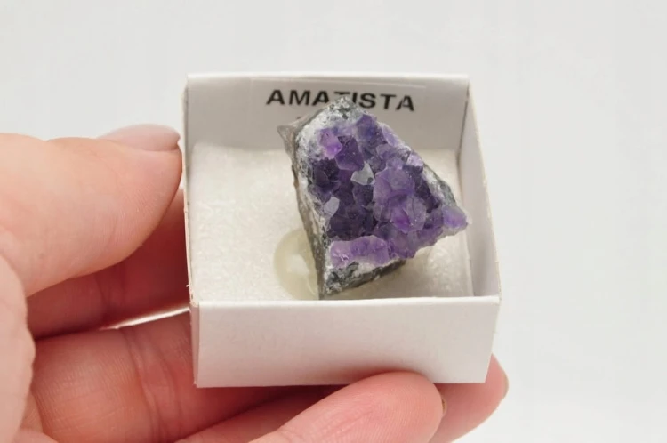 * AMETYST SZCZOTKA BRAZYLIA NATURALNY OKAZ W PUDEŁKU NR 9 *