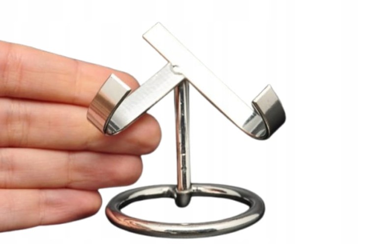 * METALOWY STOJAK PODSTAWEK DO MAŁYCH MINERAŁÓW SERC EKSPOZYTOR 6 CM *