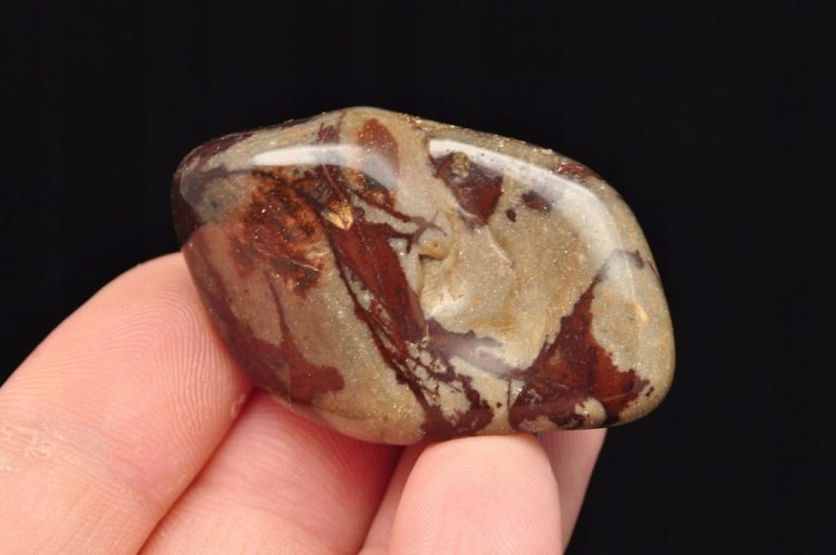* JASPIS ZEBRA RPA KAMIEŃ NATURALNY MINERAŁ CIEMNA BARWA NR 4 *