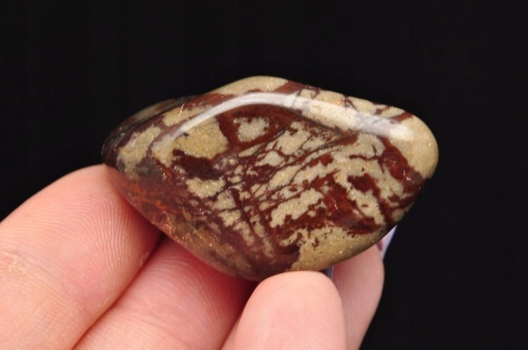 * JASPIS ZEBRA RPA KAMIEŃ NATURALNY MINERAŁ CIEMNA BARWA NR 4 *