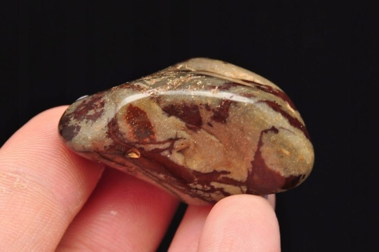 * JASPIS ZEBRA RPA KAMIEŃ NATURALNY MINERAŁ CIEMNA BARWA NR 4 *