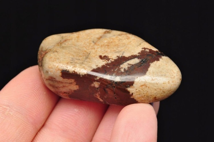 * JASPIS ZEBRA RPA ŚLICZNY WZÓR POLEROWANY SZLIFOWANY MINERAŁ NR 5 *