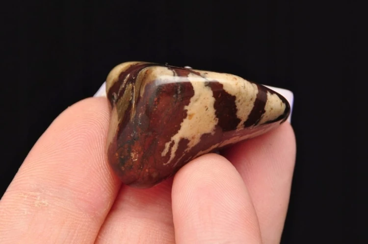 * JASPIS ZEBRA RPA NATURALNY KAMIEŃ JAKO PREZENT ŚLICZNY PRZEKRÓJ NR 11 *